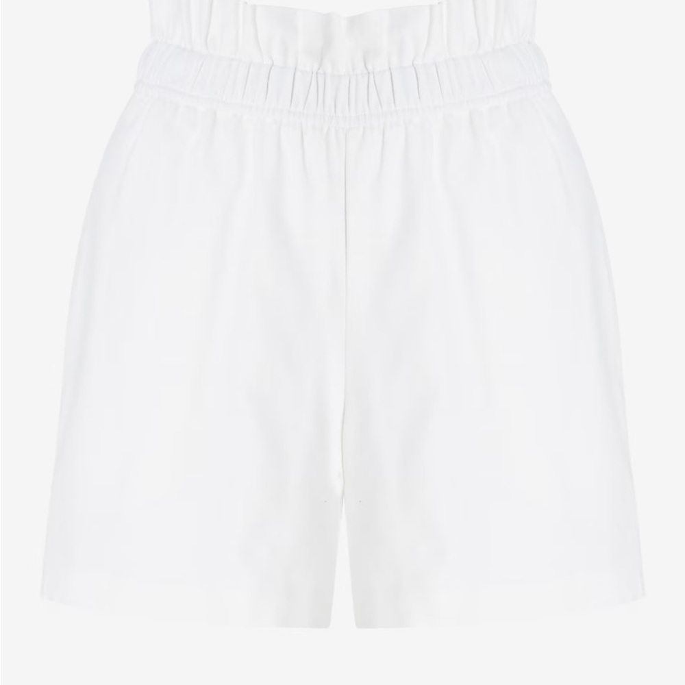 Express Super High Waisted Linen Blend Pull on Paperbag Shorts - Picture 4 of 6